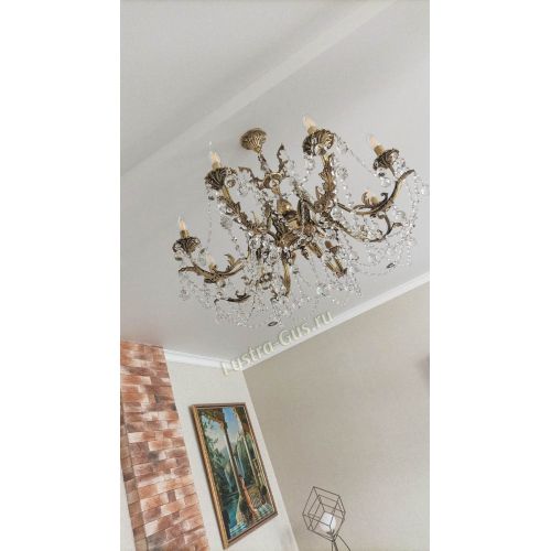 Бронзовая люстра Кассандра №8 шар в Подольске Гусь Хрустальный