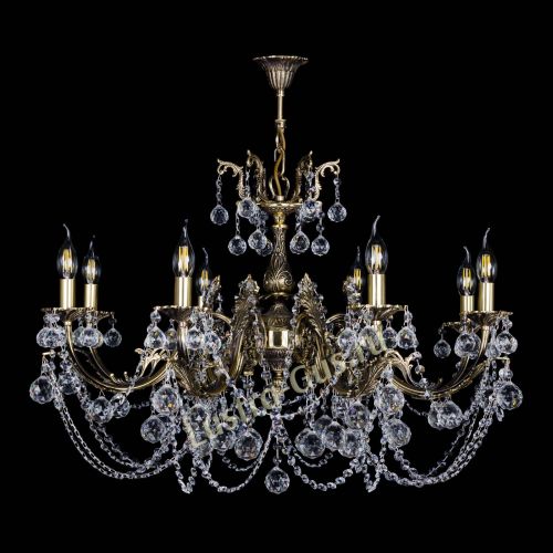 Бронзовая люстра Кассандра №8 шар в Подольске Гусь Хрустальный