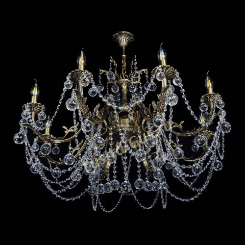 Бронзовая люстра Кассандра №8 шар в Подольске Гусь Хрустальный