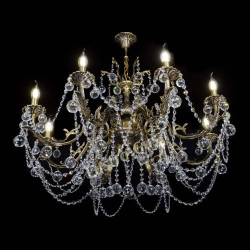 Бронзовая люстра Кассандра №8 шар в Подольске Гусь Хрустальный