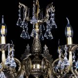 Бронзовая люстра Кассандра №8 удлиненная с конусами в Подольске Бронзовая люстра Кассандра №8 удлиненная с конусами в Подольске