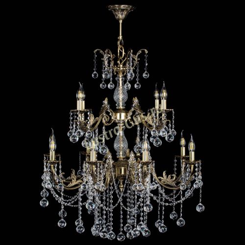 Люстра бронзовая Кассандра Алфея №12 шар в Подольске Гусь Хрустальный