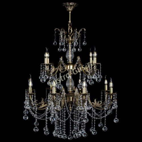 Люстра бронзовая Кассандра Алфея №12 шар в Подольске Гусь Хрустальный