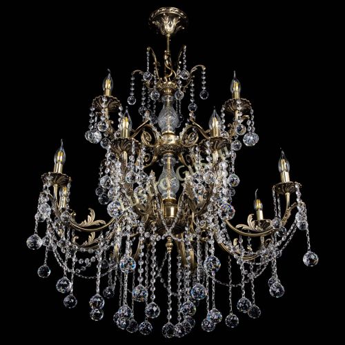 Люстра бронзовая Кассандра Алфея №12 шар в Подольске Гусь Хрустальный