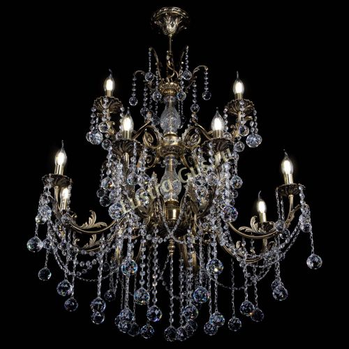 Люстра бронзовая Кассандра Алфея №12 шар в Подольске Гусь Хрустальный