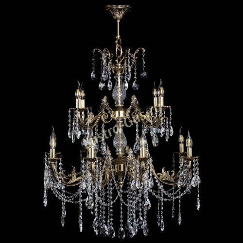 Люстра бронзовая Кассандра Алфея №12 звездочка в Подольске Гусь Хрустальный