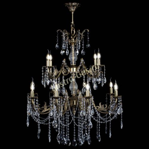 Люстра бронзовая Кассандра Алфея №12 звездочка в Подольске Гусь Хрустальный