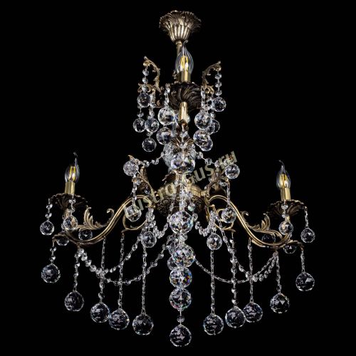 Люстра бронзовая Кассандра Алфея №3/1 шар в Подольске Гусь Хрустальный