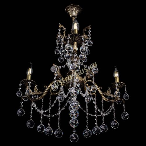 Люстра бронзовая Кассандра Алфея №3/1 шар в Подольске Гусь Хрустальный