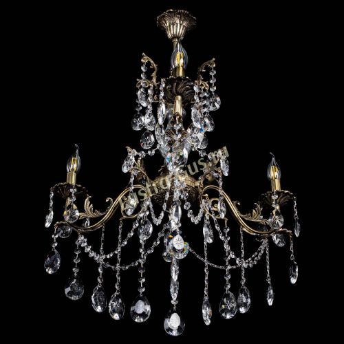 Люстра бронзовая Кассандра Алфея №3/1 звездочка в Подольске Гусь Хрустальный