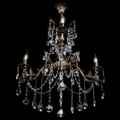 Люстра бронзовая Кассандра Алфея №3/1 звездочка в Подольске Гусь Хрустальный