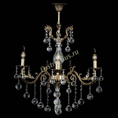 Люстра бронзовая Кассандра Алфея №3/2 шар в Подольске Гусь Хрустальный