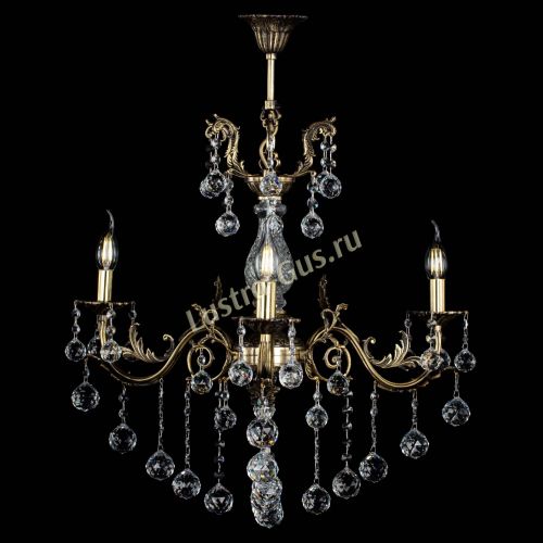 Люстра бронзовая Кассандра Алфея №3/2 шар в Подольске Гусь Хрустальный