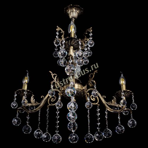 Люстра бронзовая Кассандра Алфея №3/2 шар в Подольске Гусь Хрустальный