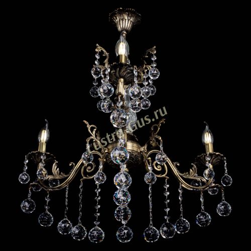 Люстра бронзовая Кассандра Алфея №3/2 шар в Подольске Гусь Хрустальный