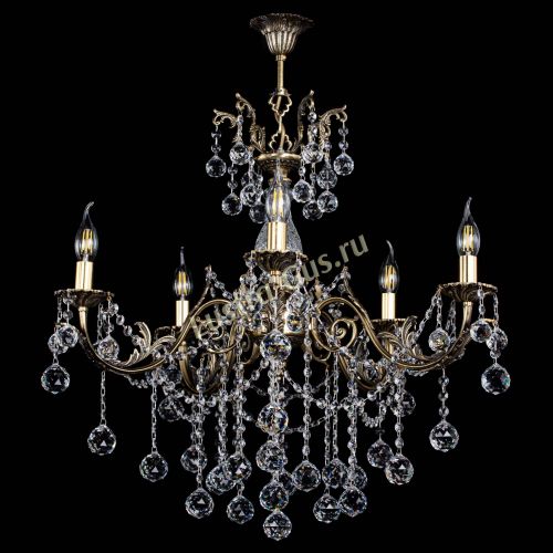 Люстра бронзовая Кассандра Алфея №5/1 шар в Подольске Гусь Хрустальный