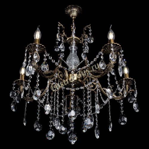 Люстра бронзовая Кассандра Алфея №5/1 звездочка в Подольске Гусь Хрустальный