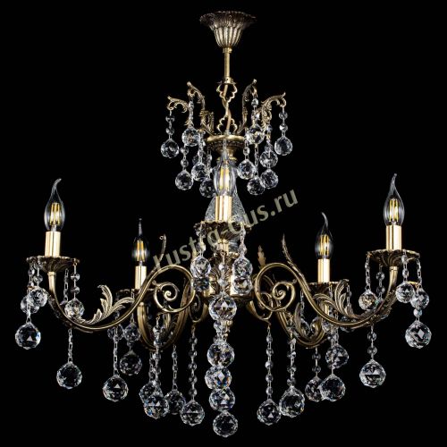 Люстра бронзовая Кассандра Алфея №5/2 шар в Подольске Гусь Хрустальный