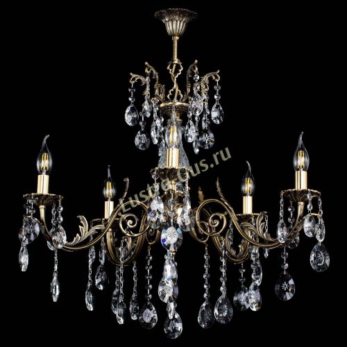 Люстра бронзовая Кассандра Алфея №5/2 звездочка в Подольске Гусь Хрустальный