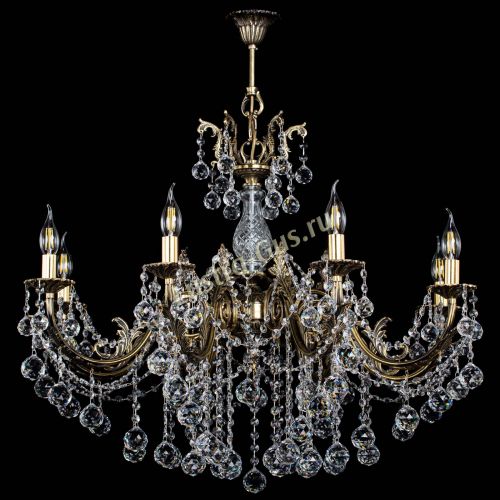 Люстра бронзовая Кассандра Алфея №8/1 шар в Подольске Гусь Хрустальный