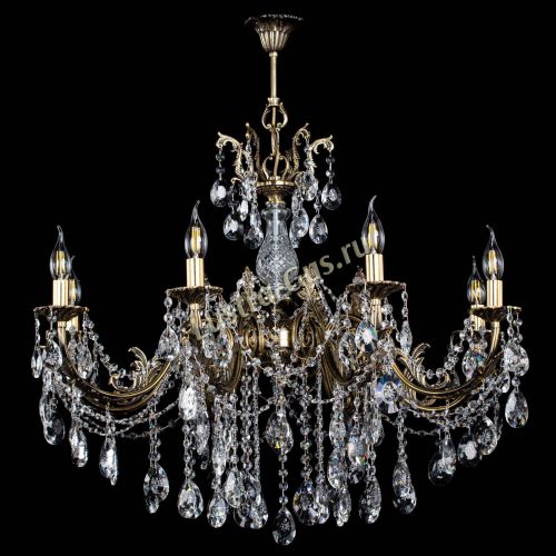 Люстра бронзовая Кассандра Алфея №8/1 звездочка в Подольске Гусь Хрустальный