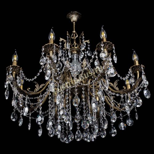 Люстра бронзовая Кассандра Алфея №8/1 звездочка в Подольске Гусь Хрустальный