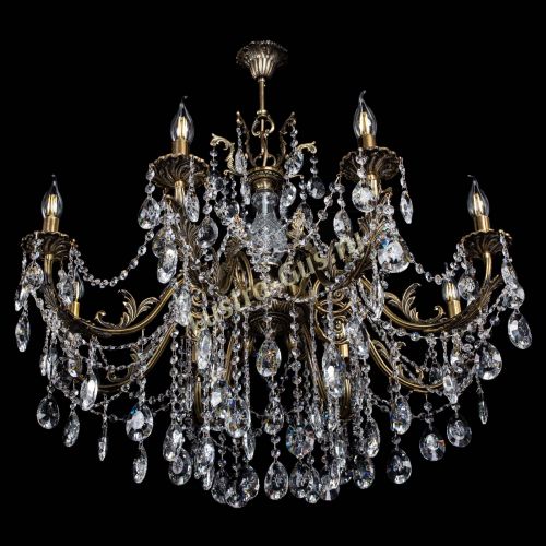 Люстра бронзовая Кассандра Алфея №8/1 звездочка в Подольске Гусь Хрустальный