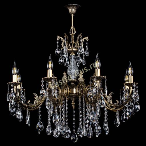 Люстра бронзовая Кассандра Алфея №8/2 баден в Подольске Гусь Хрустальный