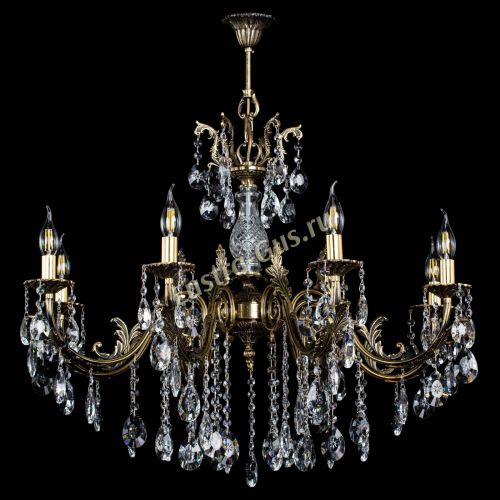 Люстра бронзовая Кассандра Алфея №8/2 звездочка в Подольске Гусь Хрустальный