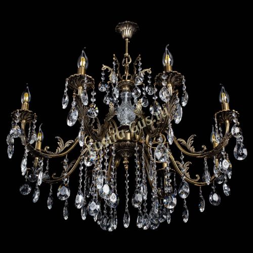 Люстра бронзовая Кассандра Алфея №8/2 звездочка в Подольске Гусь Хрустальный