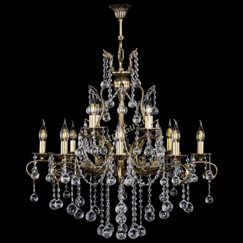 Люстра бронзовая Мелания №12/2 шар в Подольске Гусь Хрустальный