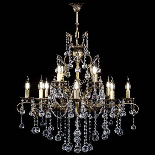 Люстра бронзовая Мелания №12/2 шар в Подольске Гусь Хрустальный