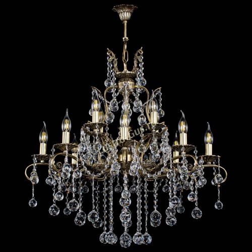 Люстра бронзовая Мелания №12/2 шар в Подольске Гусь Хрустальный