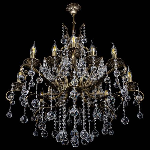 Люстра бронзовая Мелания №12/2 шар в Подольске Гусь Хрустальный