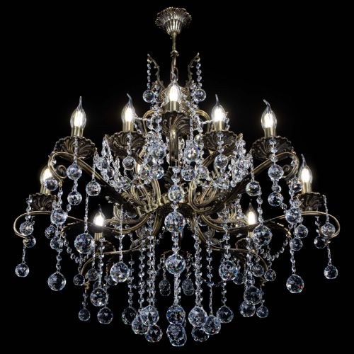 Люстра бронзовая Мелания №12/2 шар в Подольске Гусь Хрустальный