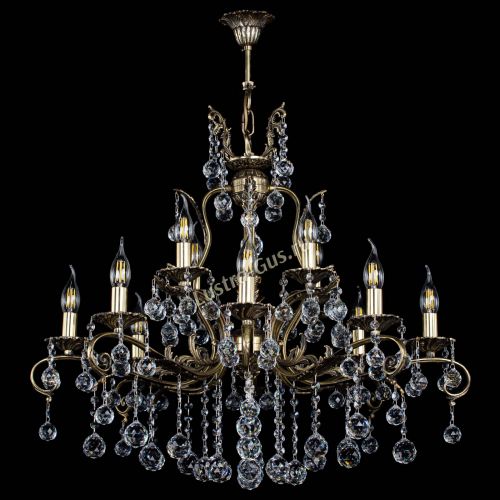 Люстра бронзовая Мелания №12/1 шар в Подольске Гусь Хрустальный