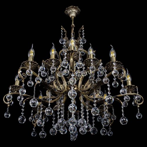 Люстра бронзовая Мелания №12/1 шар в Подольске Гусь Хрустальный