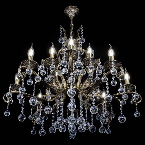 Люстра бронзовая Мелания №12/1 шар в Подольске Гусь Хрустальный