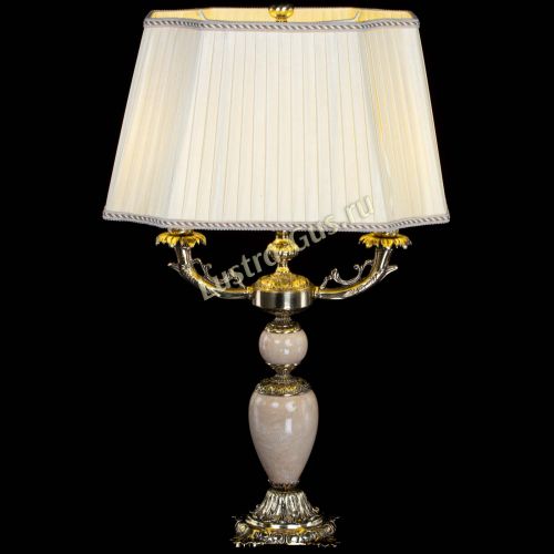 Бронзовая настольная лампа Антик №2 с камнем в Подольске Гусь Хрустальный