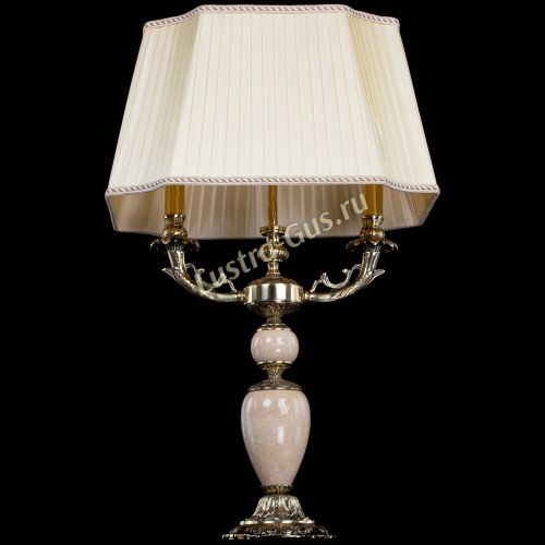 Бронзовая настольная лампа Антик №2 с камнем в Подольске Гусь Хрустальный