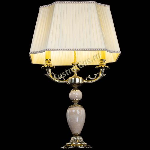 Бронзовая настольная лампа Антик №2 с камнем в Подольске Гусь Хрустальный