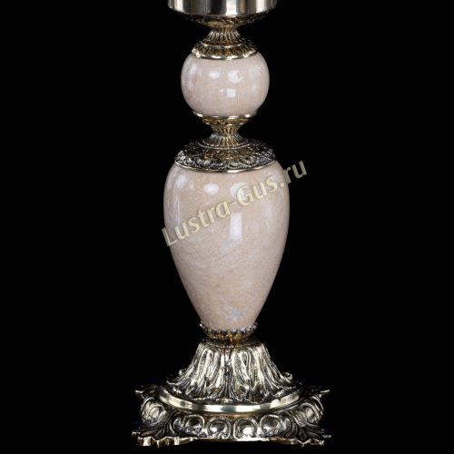 Бронзовая настольная лампа Антик №2 с камнем в Подольске Гусь Хрустальный