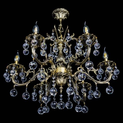 Люстра бронзовая Олимпия №6/1 шар в Подольске Гусь Хрустальный