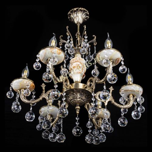 Люстра бронзовая Оникс №6/1 шар в Подольске Гусь Хрустальный