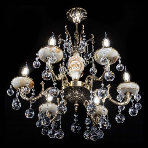 Люстра бронзовая Оникс №6/1 шар в Подольске Гусь Хрустальный