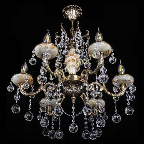 Люстра бронзовая Оникс №6/2 шар в Подольске Гусь Хрустальный