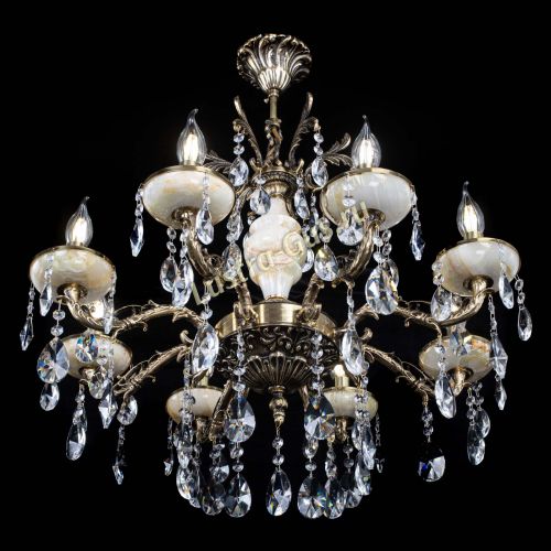 Люстра бронзовая Оникс №8/1 лучик в Подольске Гусь Хрустальный