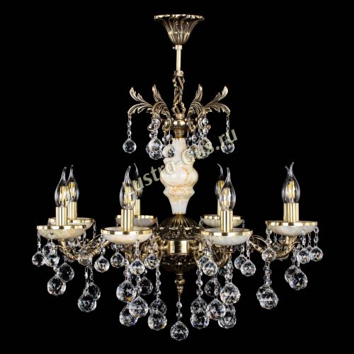 Люстра бронзовая Оникс №8/1 шар в Подольске Гусь Хрустальный