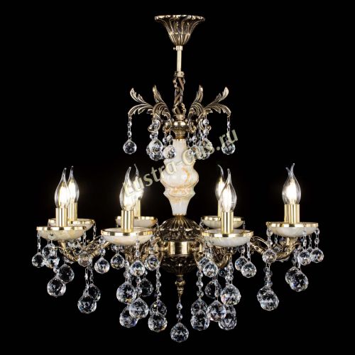 Люстра бронзовая Оникс №8/1 шар в Подольске Гусь Хрустальный