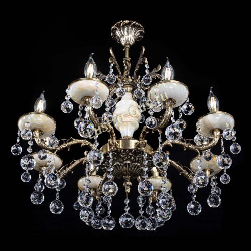 Люстра бронзовая Оникс №8/1 шар в Подольске Гусь Хрустальный